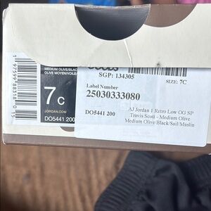 Travis Scott Kids Sneakers - Medium Olive, Black, Sail